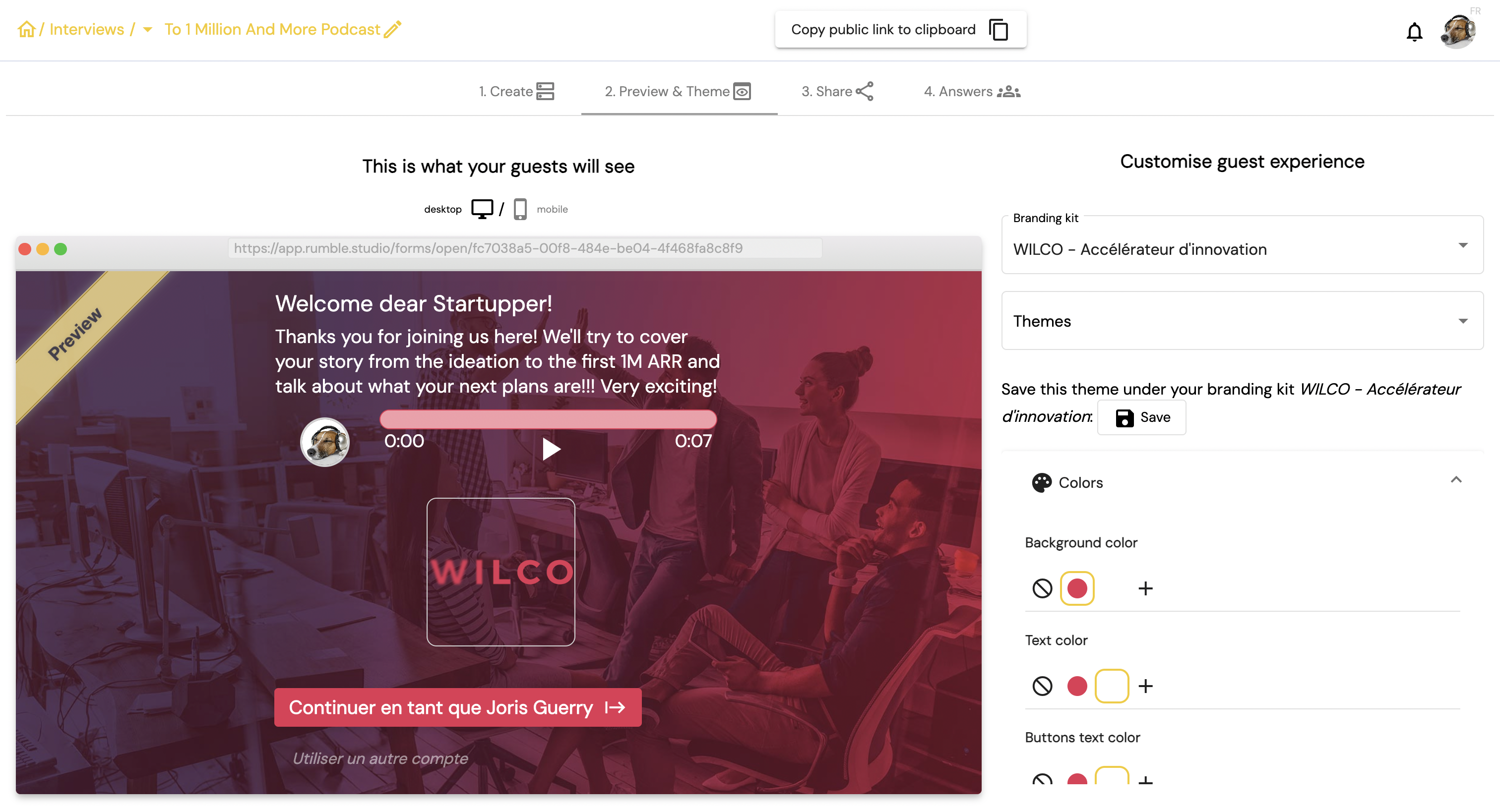 Rumble Studio preview